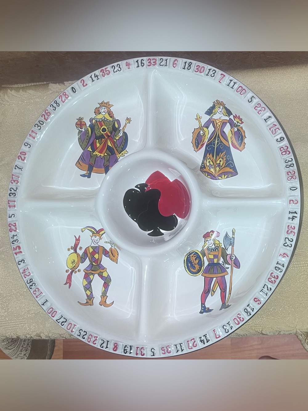 King of Hearts Hand Painted Serving Tray